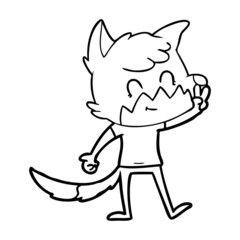 cartoon friendly fox