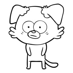 nervous dog cartoon