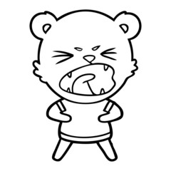 angry cartoon bear