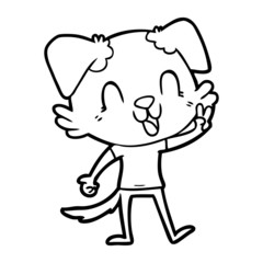 Obraz premium laughing cartoon dog