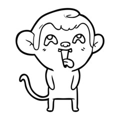 crazy cartoon monkey