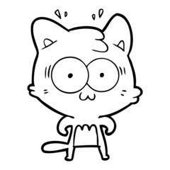 cartoon surprised cat
