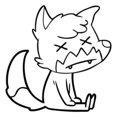 cartoon dead fox