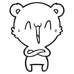 happy polar bear cartoon