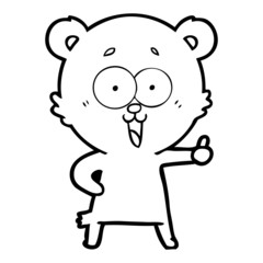 laughing teddy  bear cartoon