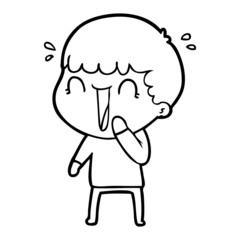 Obraz premium laughing cartoon man