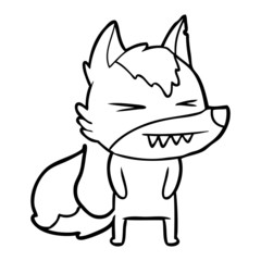 angry wolf cartoon