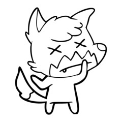 cartoon dead fox