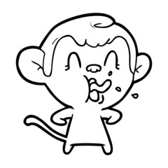 crazy cartoon monkey
