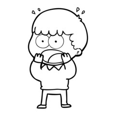 cartoon shocked man