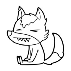 angry wolf cartoon