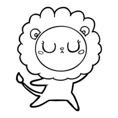 cartoon lion dancing