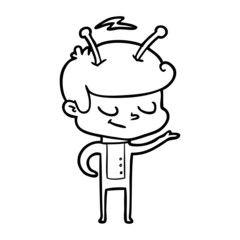 friendly cartoon spaceman