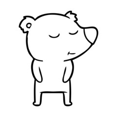 happy cartoon polar bear