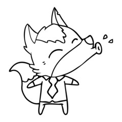 howling wolf boss cartoon