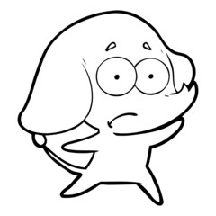cartoon unsure elephant