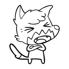 angry cartoon fox