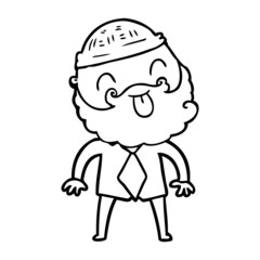 Obraz premium man with beard with hat and shirt