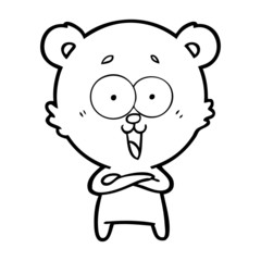 laughing teddy  bear cartoon