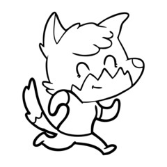 cartoon friendly fox