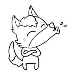howling wolf cartoon