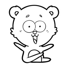 laughing teddy  bear cartoon