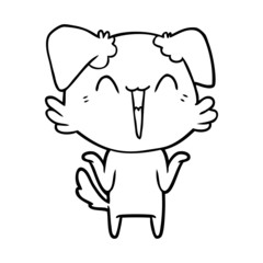 happy little dog cartoon