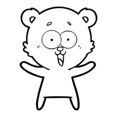 laughing teddy  bear cartoon