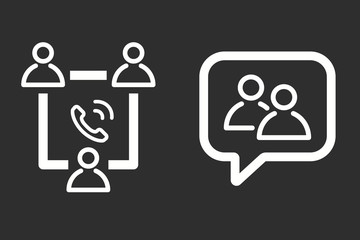 Conference call - vector icon.