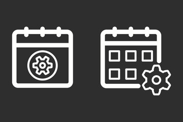 Settings calendar - vector icon.