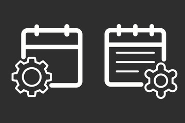 Settings calendar - vector icon.