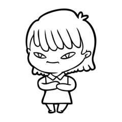 cartoon woman