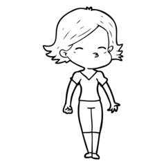 cartoon woman