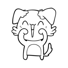 happy little dog cartoon