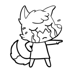 crying fox cartoon