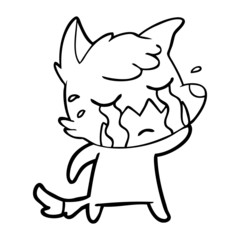 crying fox cartoon