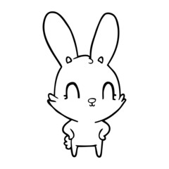 Obraz premium cute cartoon rabbit