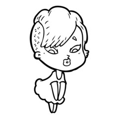 cartoon surprised girl