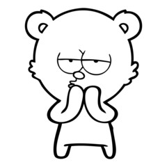 bored bear cartoon