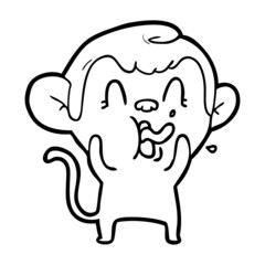 crazy cartoon monkey