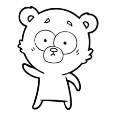 worried bear cartoon