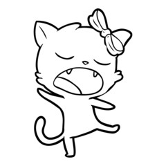 cartoon singing cat