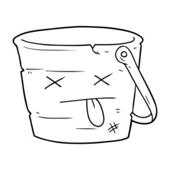 kicked the bucket cartoon