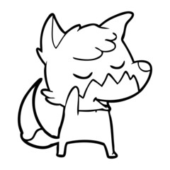 friendly cartoon fox