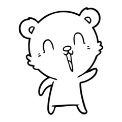 happy cartoon bear