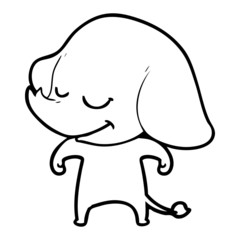 cartoon smiling elephant