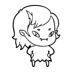 cartoon friendly vampire girl