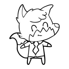 cartoon happy fox