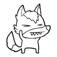 angry wolf cartoon