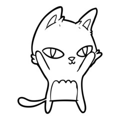 cartoon cat staring